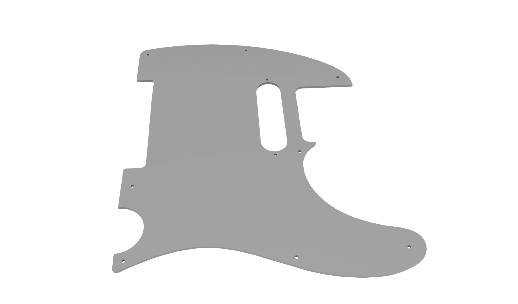 STL file Telecaster Pickguard for Stratocaster Single Coil 🎸・3D ...